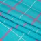 1 Yard Linen and Rayon Woven Print Turquoise and Purple Plaid Fabric